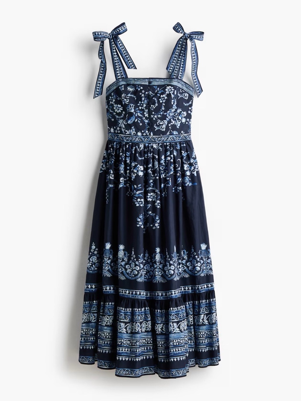 H&M COTTON DRESS WITH TIE-TOP
SHOULDER STRAPS  M